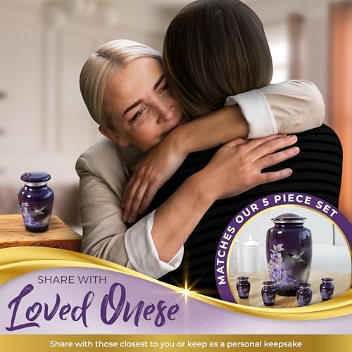 Spiritwind Purple Hummingbird Keepsake Urn