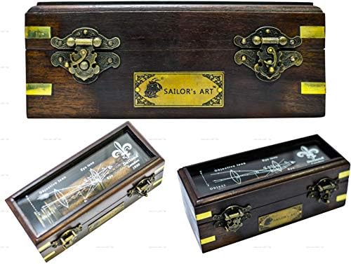 Sailors Art Antique Brass 16 Inch Telescope 20X Zoom with Wooden Box