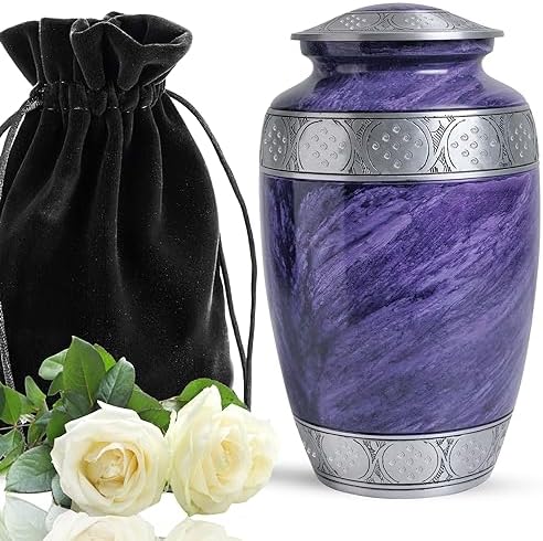 YATSKIA Purple Cremation Urn For Adult Ashes