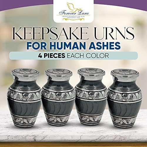 Forever Lane Keepsake Cremation Urns Set of 4 with Velvet Box