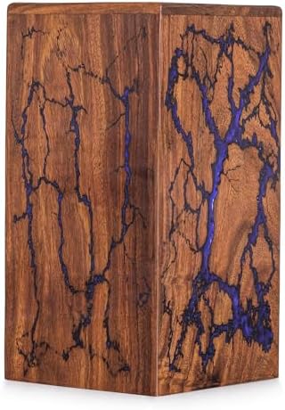Elegant Purple Wooden Urn for Human Ashes - 1pc