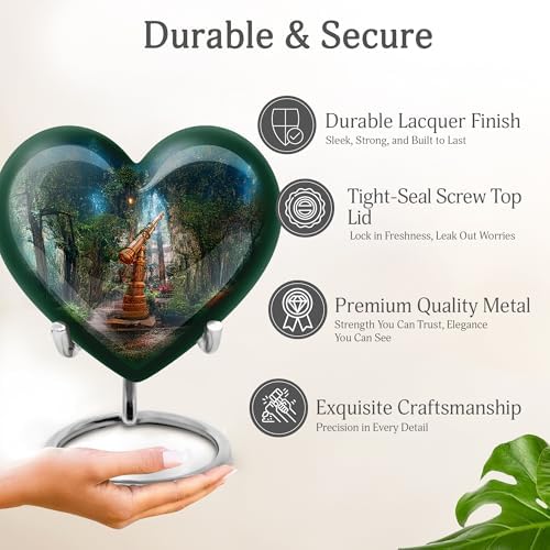 Telescope Decorative Urn for Ash - 8 Inch Cremation Urn with Velvet Liner