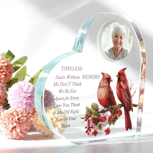 Contid Cardinal Urn Small Crystal Heart Shaped Keepsake Urn for Ashes