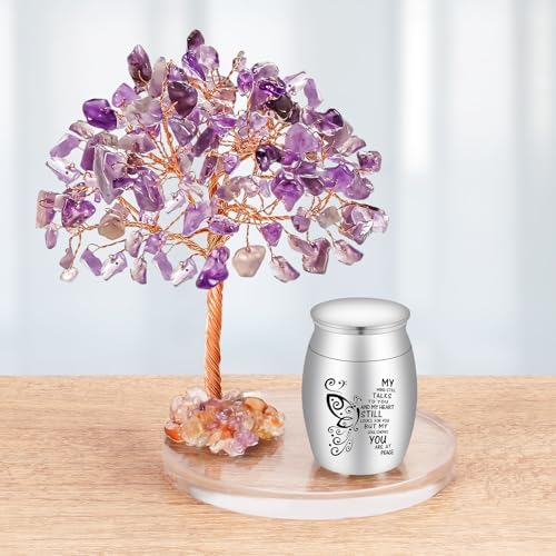 Crystal Tree of Life Small Urn for Human Ashes Keepsake