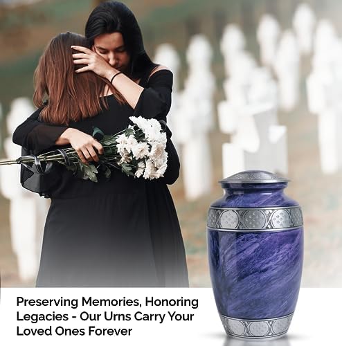YATSKIA Purple Cremation Urn For Adult Ashes