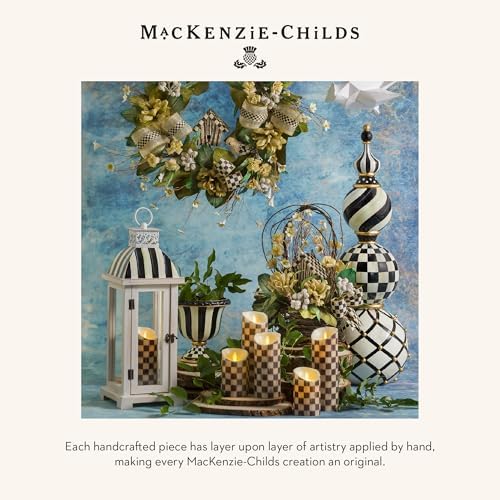 Mackenzie-Childs Pedestal Urn with Courtly Check Pattern