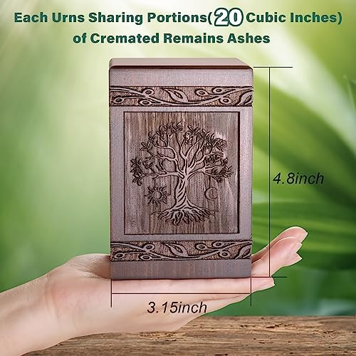 Wooden Tree of Life Cremation Urn for Human and Pet Ashes