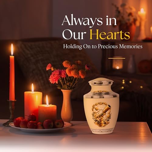 Telescope Cremation Urn 10 Inch White - Memorial Urn for Ashes
