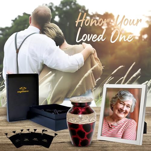 Red Fire Keepsake Urn for Human Ashes
