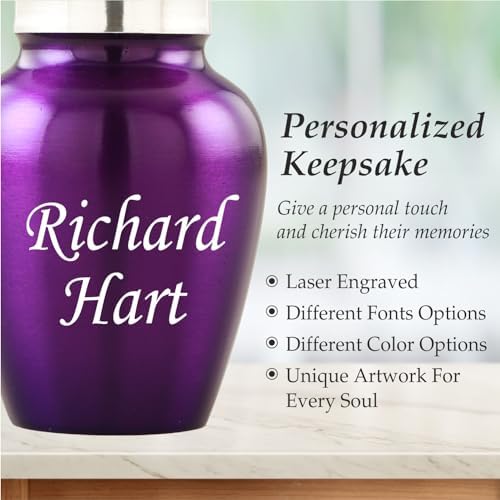 Personalized Engraving Hummingbird Cremation Urn - Decorative Keepsake for Human Ashes