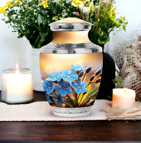 Cremation Flower Urn - 10 Inch Elegant Ashes Container