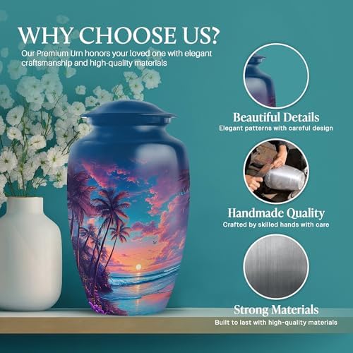 Saburial 10 Inch Beach Memorial Ashes Urn