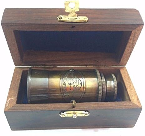 Victorian Brass Nautical Telescope Decorative Box