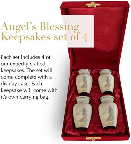 Angels Blessing Keepsake Box for Human Ashes - Handmade Urn Set