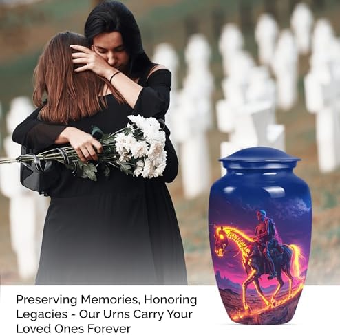 ATRIKYA 10 Inch Horse Urn for Cremation Ashes