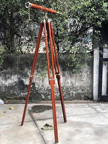 Floor Standing Telescope - 54 Inches Brass Nautical Decor