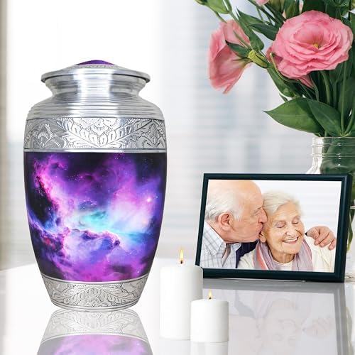 M Meilin Xu Cosmic Galaxy Cremation Urn for Adult Ashes
