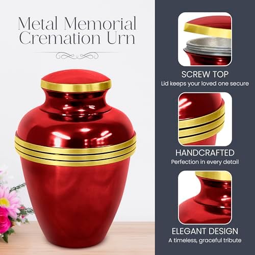 OneWorld Memorials Banded Alloy Urn for Adults - Large