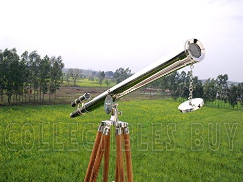 Antique Vintage Telescope with Brass and Nickel Finish