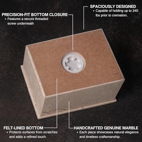 Bey-Berk Deering Moments Marble Cremation Urn for Human Ashes Adult Size