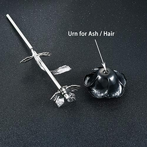 Stainless Steel Decorative Rose Cremation Urn for Ashes