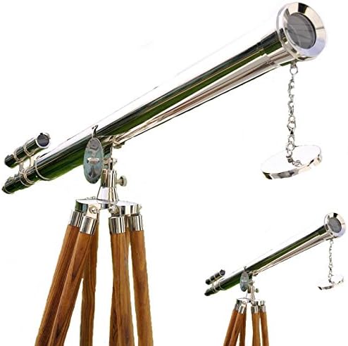 Antique Vintage Telescope with Brass and Nickel Finish