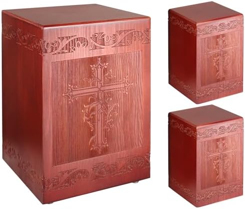 Wooden Cremation Urn for Human Handmade Decorative Box