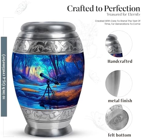 JAGLASH Telescope Memorial Urns for Human Ashes 10 Inch