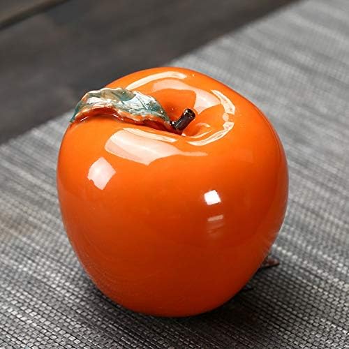 Small Apple Shape Ceramic Sealed Urn for Pet Ashes Red