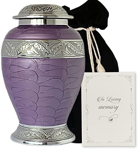 Violet Urn for Ashes - Personalized Keepsake Urn for Family Members