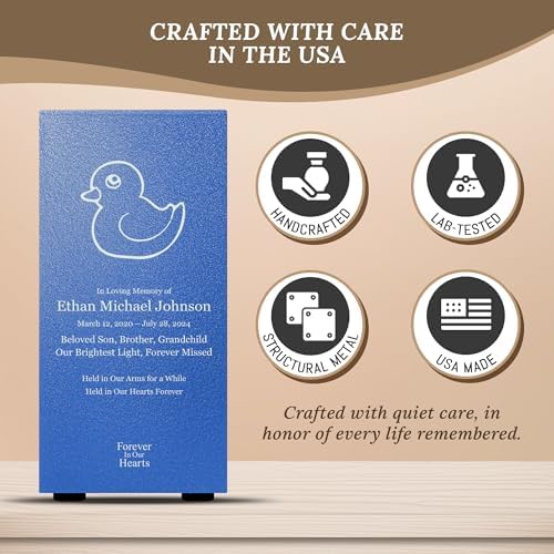 Amaranthine Urn Decorative Cremation Urn for Human Ashes - Customizable Text Color Base 1