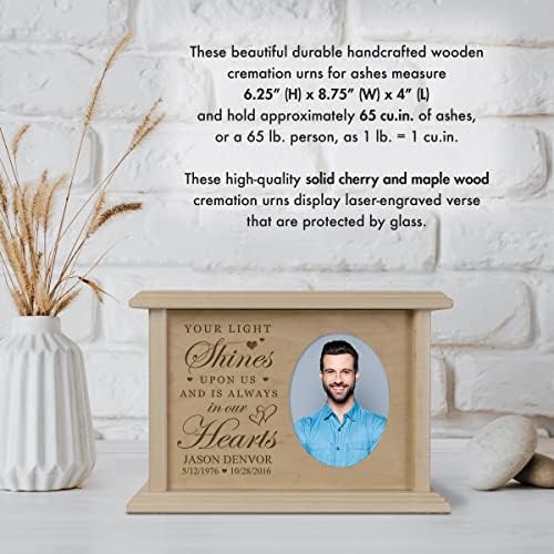 LifeSong Milestones Maple Wood Urn For Ashes