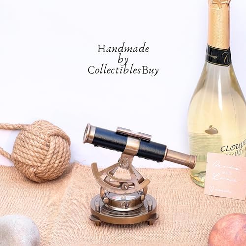 Vintage Nautical Brass Compass Telescope Decor