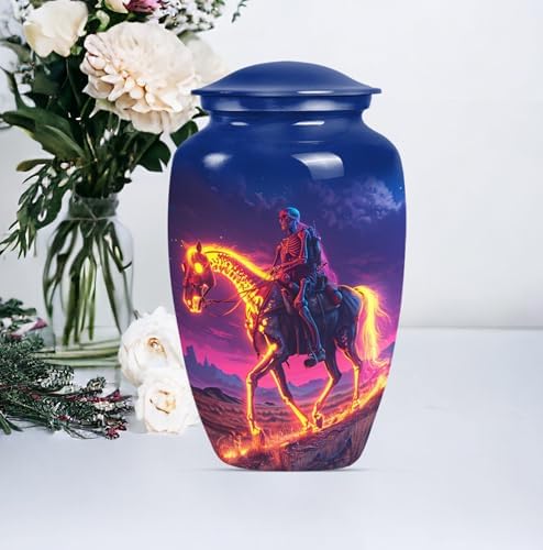 ATRIKYA 10 Inch Horse Urn for Cremation Ashes