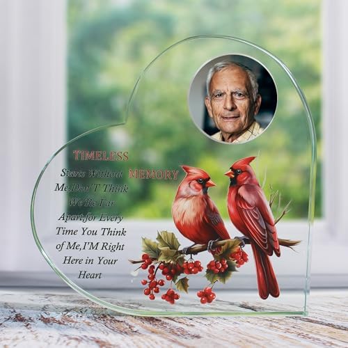 Contid Cardinal Urn Small Crystal Heart Shaped Keepsake Urn for Ashes