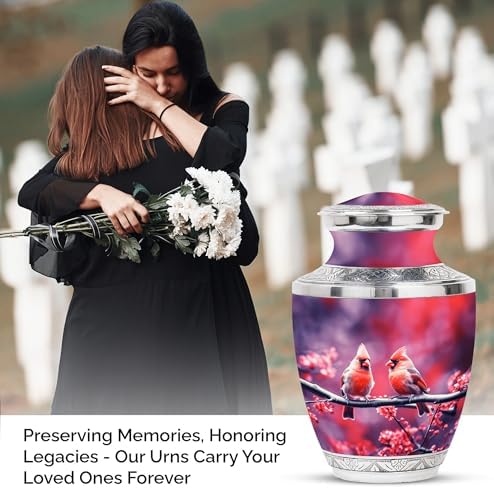 Springtime Cardinal Urns for Human Ashes Decorative Urns for Mom Dad and Remembrance