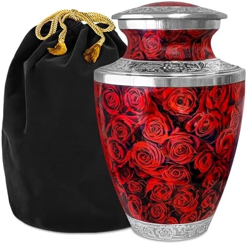 Crimson Rose Urn for Adult Female Ashes