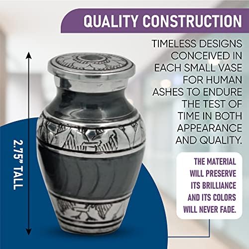 Forever Lane Keepsake Cremation Urns Set of 4 with Velvet Box