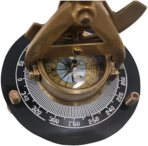 Antique Brass Alidade Compass Telescope Desk Decor