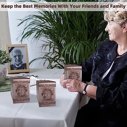 Wooden Tree of Life Cremation Urn for Human and Pet Ashes