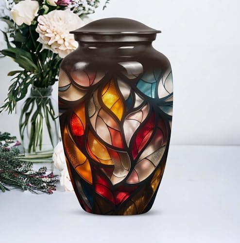 Luminous Elegance Large Velvet Urn for Human Ashes
