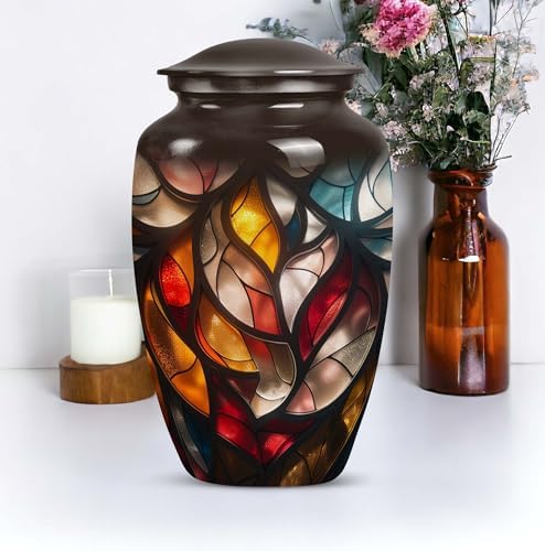 Luminous Elegance Large Velvet Urn for Human Ashes
