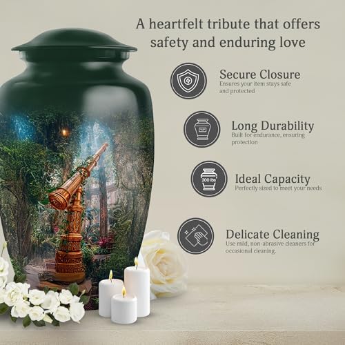 Telescope Urn for Ashes - 10 Inch Decorative Urn