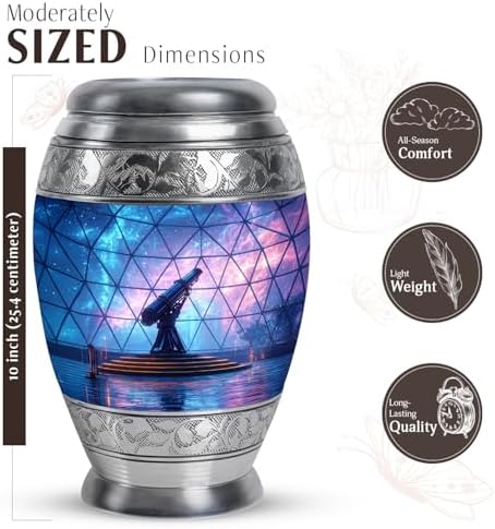JAGASY 10 Inch Telescope Decorative Urn for Ashes