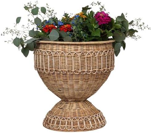 Juliska Provence Rattan Medium Urn Whitewash