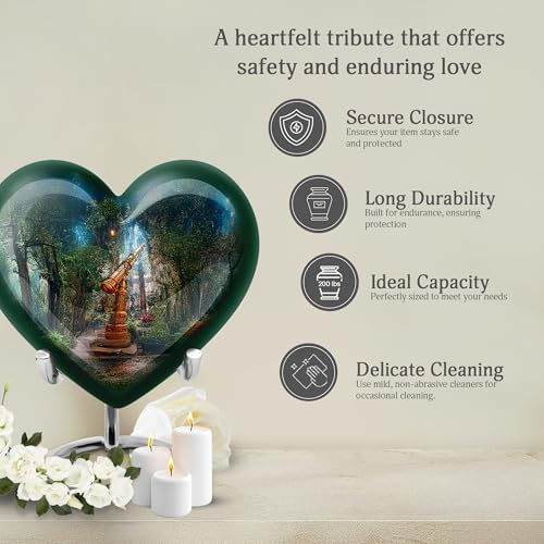 Telescope Decorative Urn for Ash - 8 Inch Cremation Urn with Velvet Liner