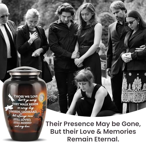 Handcrafted Large Urn for Ashes - Funeral Cremation Urn Set