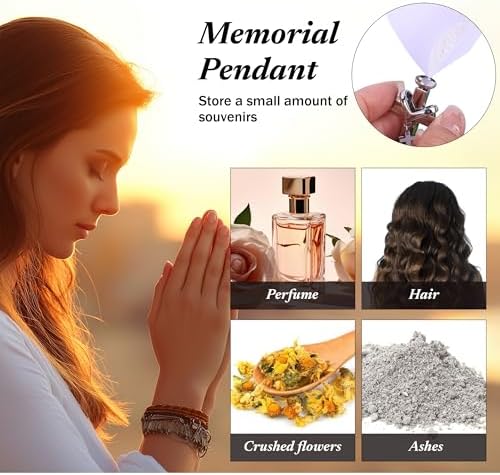 Suruim 6 Pcs Cremation Urn Necklaces Set