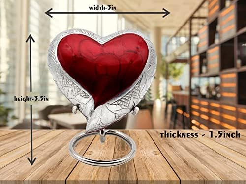 RED Heart Keepsake Urn - Mini Cremation Urn for Ashes