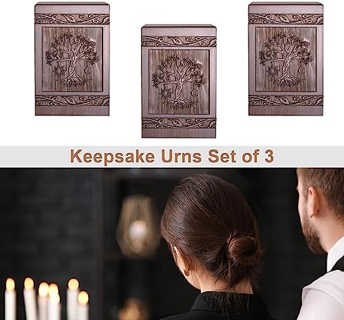 Wooden Tree of Life Cremation Urn for Human and Pet Ashes